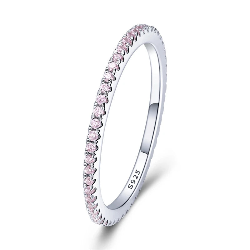 BAMOER Gold Plated CZ Eternity Ring