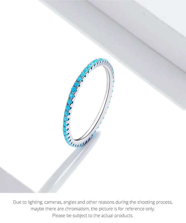 BAMOER Gold Plated CZ Eternity Ring