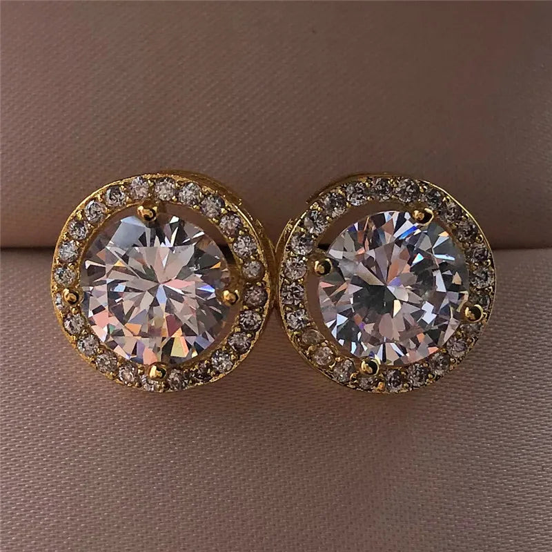 Vintage Silver Zircon Studs