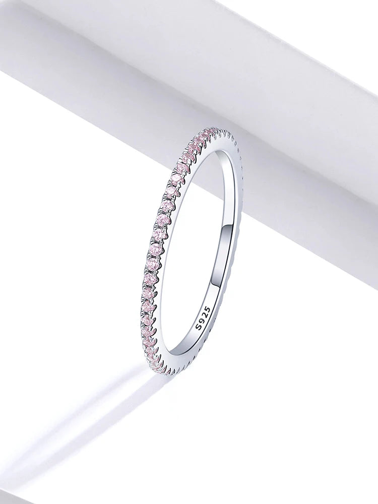 BAMOER Gold Plated CZ Eternity Ring