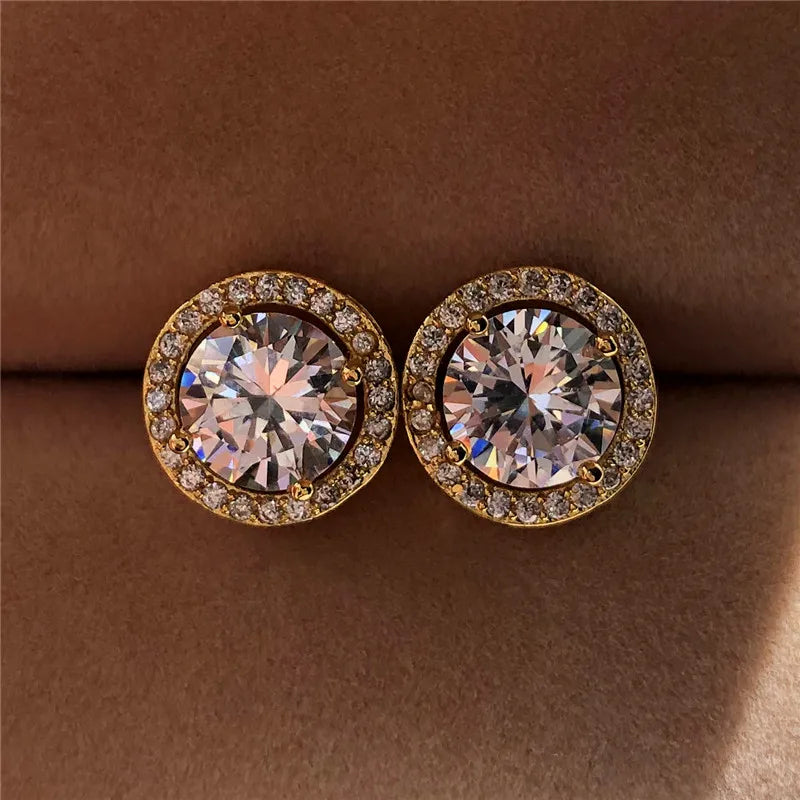 Vintage Silver Zircon Studs