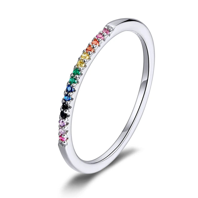 BAMOER Gold Plated CZ Eternity Ring
