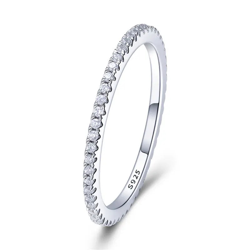BAMOER Gold Plated CZ Eternity Ring
