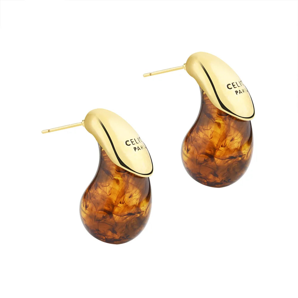 Autumn Ember Teardrop Earrings