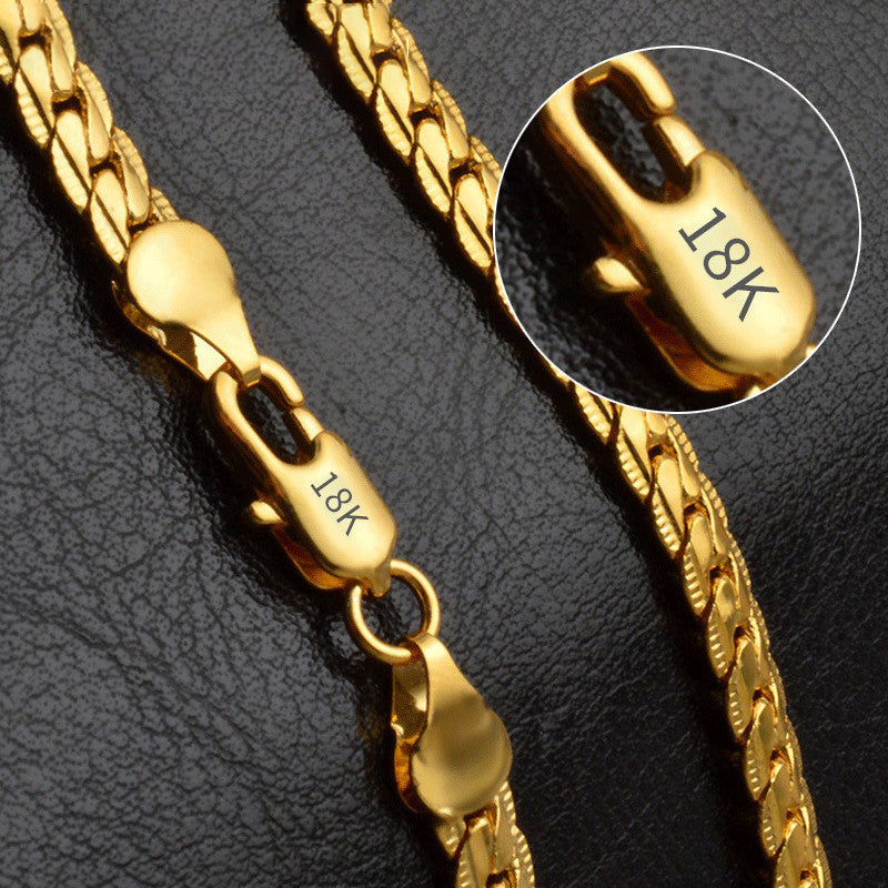 18K Gold/Silver 6mm Chain Necklace