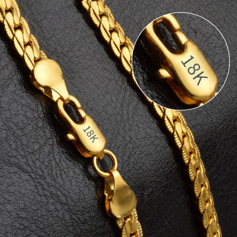 18K Gold/Silver 6mm Chain Necklace
