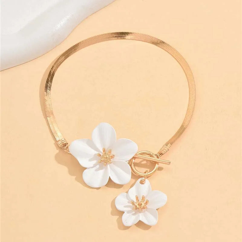 Cherry Blossom Gold Anklet