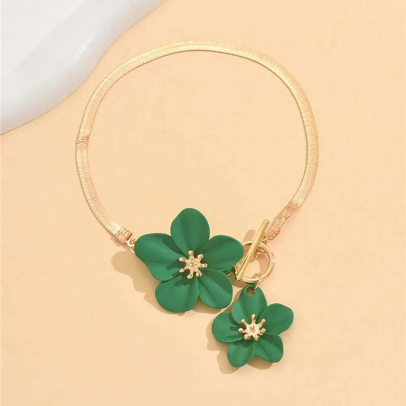 Cherry Blossom Gold Anklet