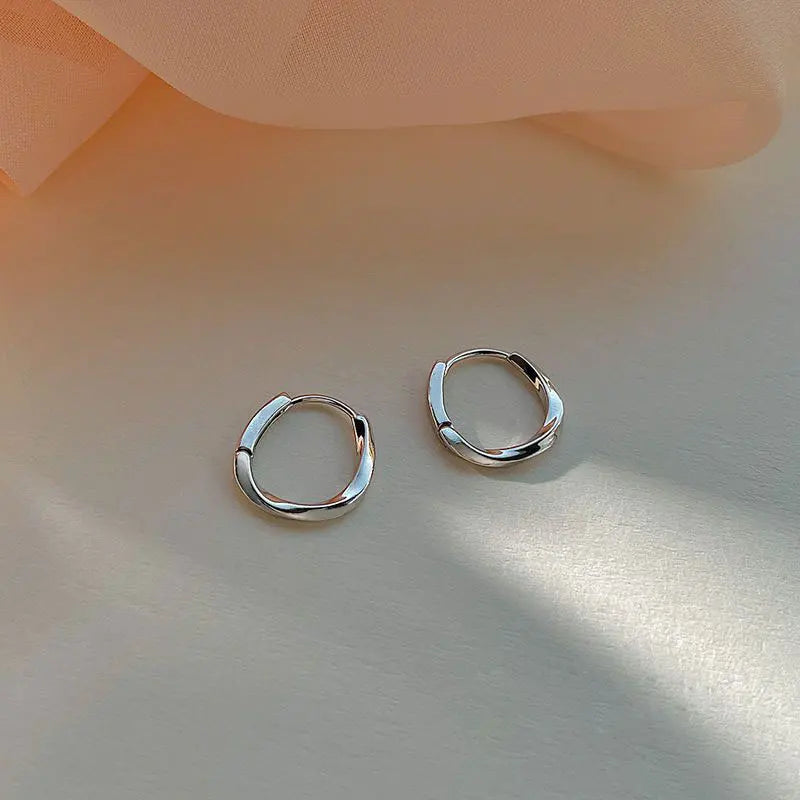 Korean Simple Pearl Circle Earrings