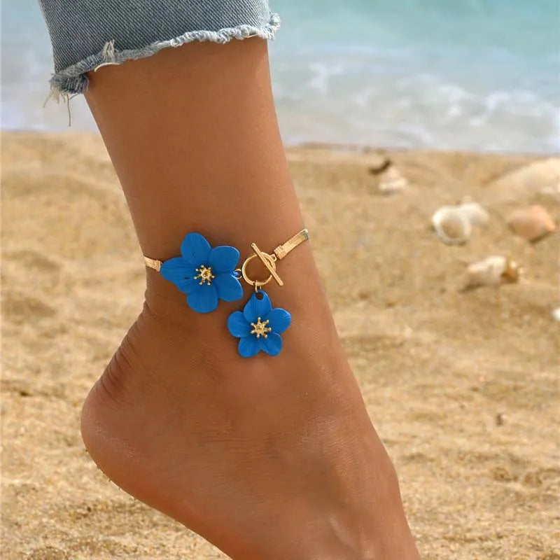 Cherry Blossom Gold Anklet