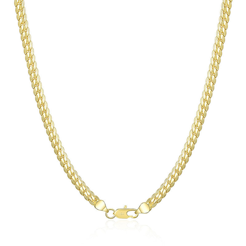 18K Gold/Silver 6mm Chain Necklace