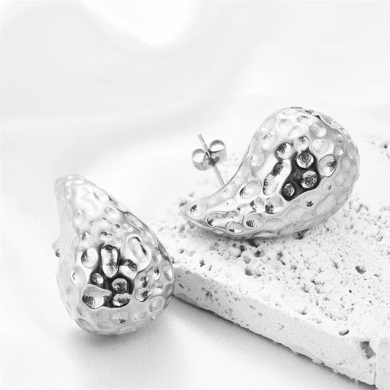 Vintage Gold Chunky Dome Earrings