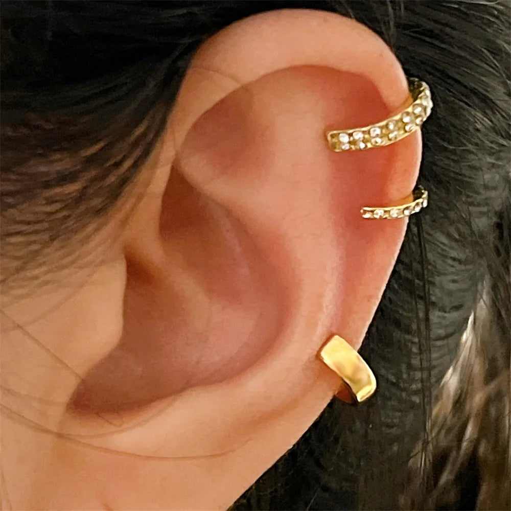 3PCS Vintage Crystal Ear Cuff Set