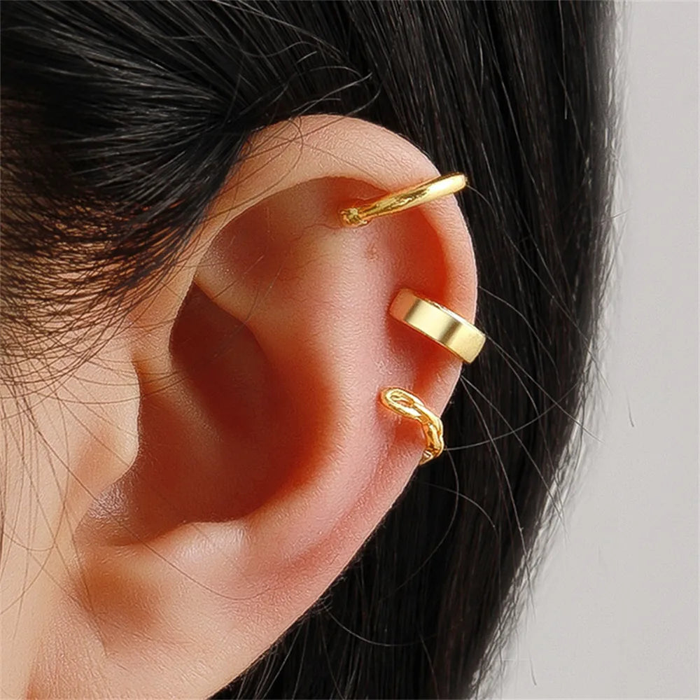 3PCS Vintage Crystal Ear Cuff Set