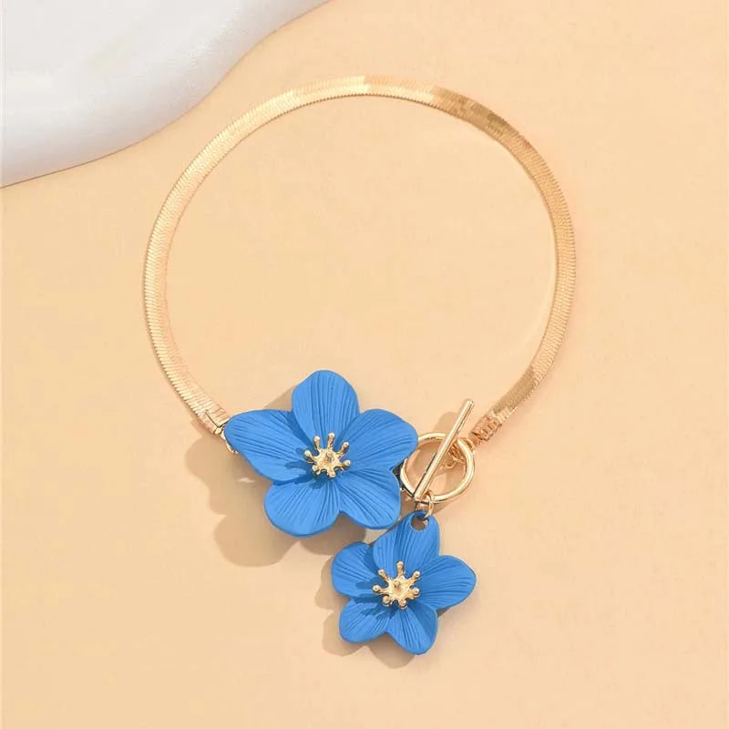 Cherry Blossom Gold Anklet