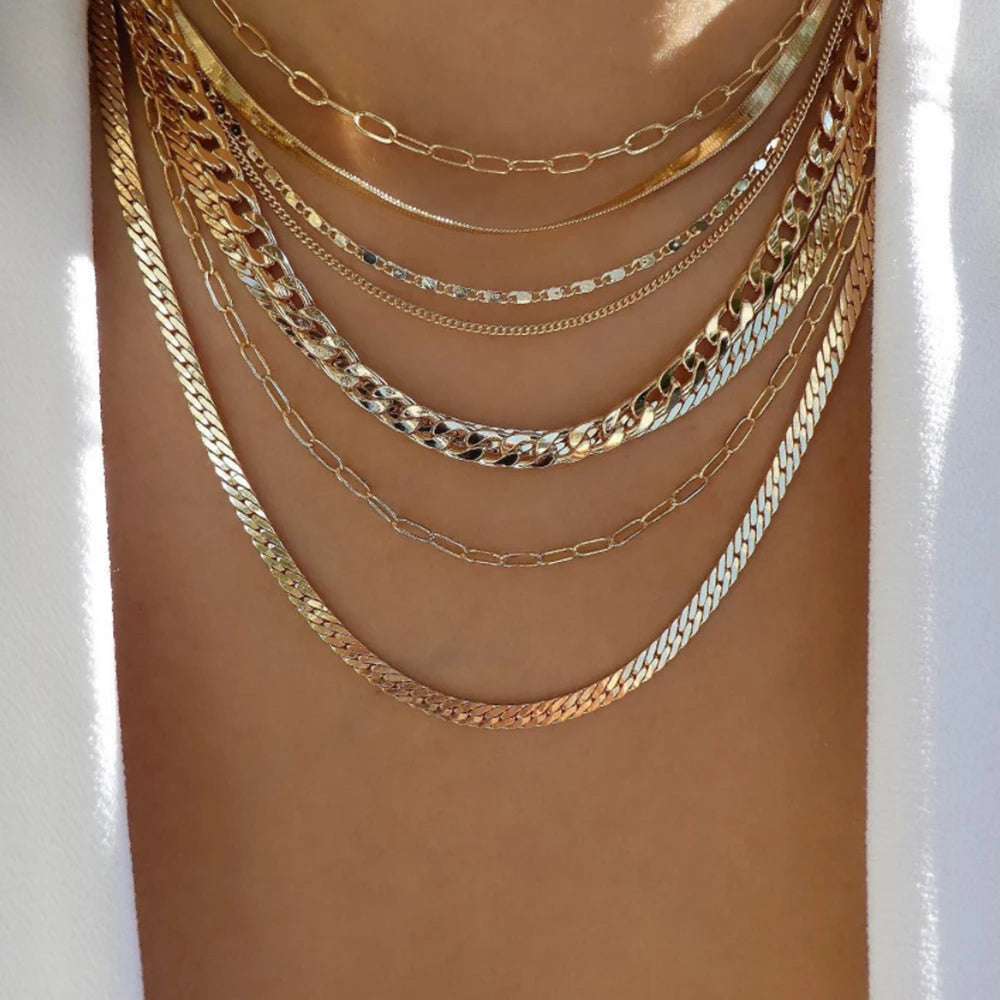 Trendy Boho Crystal Necklace Set