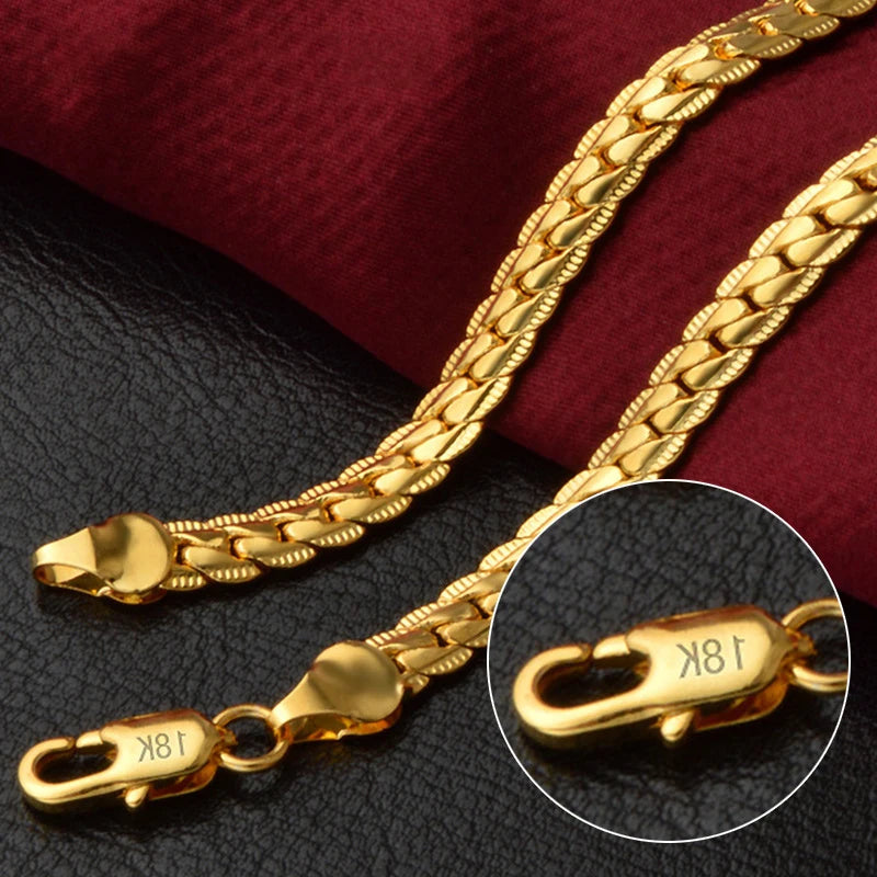 18K Gold/Silver 6mm Chain Necklace