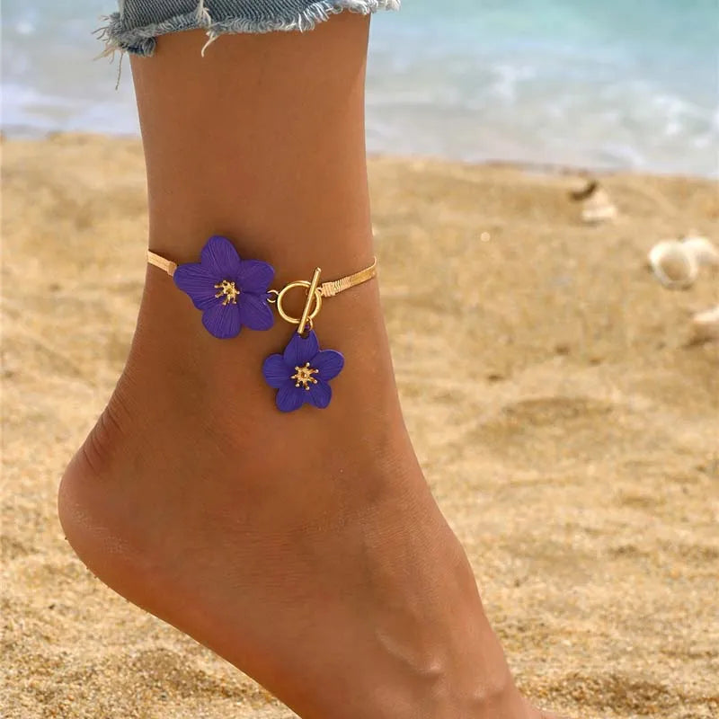 Cherry Blossom Gold Anklet