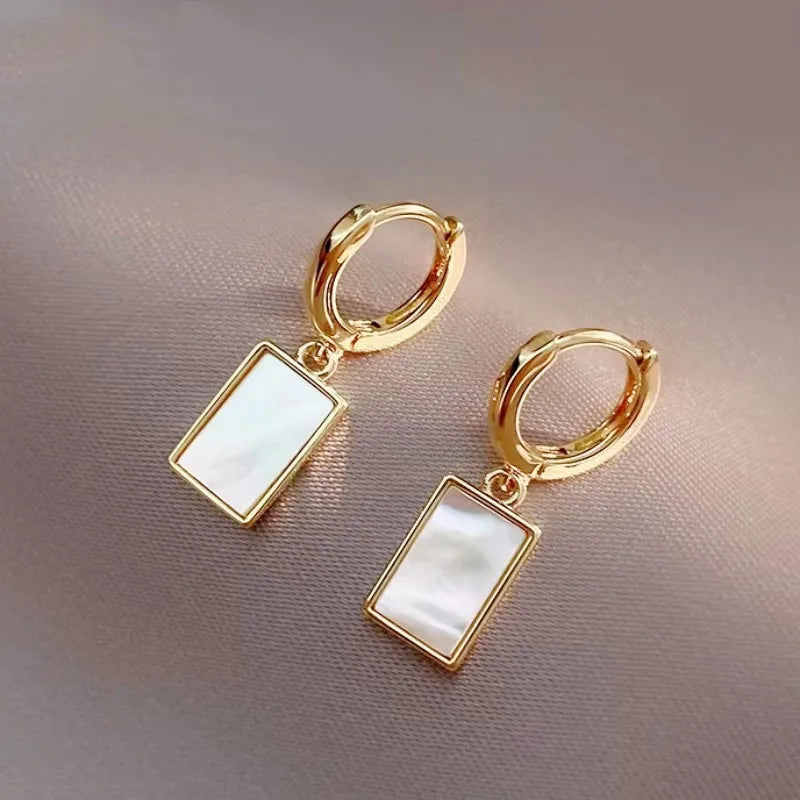 Korean Simple Pearl Circle Earrings